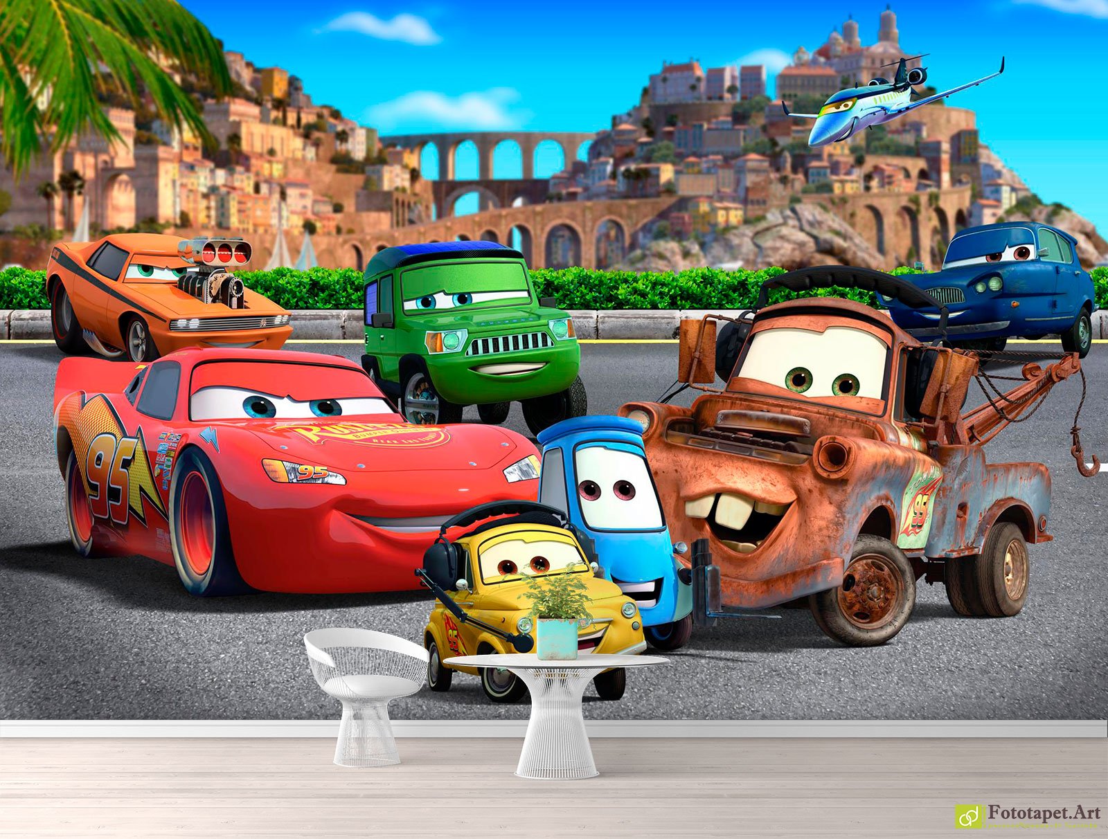 Children's Wallpaper & Wall Murals - Disney Cars on the Road |   Check out our stunning photo wallpaper options for a quality